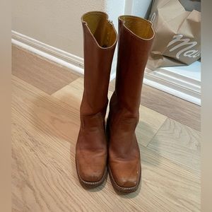 Frye Brown Heeled Boots